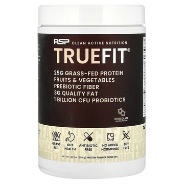 RSP Nutrition, TrueFit，草飼乳清蛋白奶昔，含果蔬，巧克力味，2 磅（940 克）