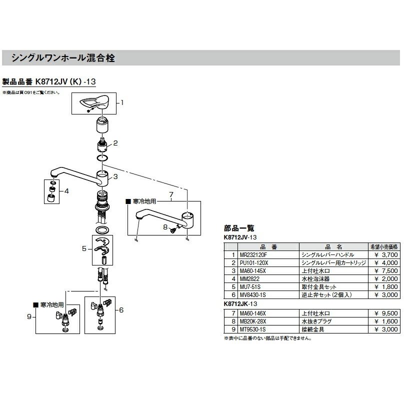 三栄水栓[SANEI] 部材【MA60-145X】上付吐水口※別注品 LINEショッピング