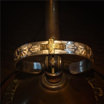 鹽冶屋純手工制作印第安納瓦霍風格手鐲950銀非高橋高山隆goro's