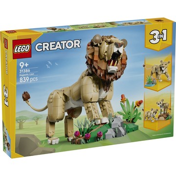 LEGO 創意百變系列3合1 31386 野生動物：威風獅子(三合一玩具 創意力遊戲 禮物 玩具)