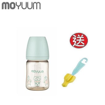韓國MOYUUM PPSU寬口奶瓶170ml (0m+) (8809926450690乖乖睡寶貝(薄荷藍)480元+送奶嘴刷