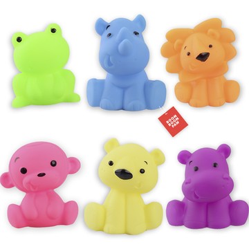 BOOMBOOMPAW 狗狗軟Q果凍球玩具6件組  動物園 多色  1套  不適用