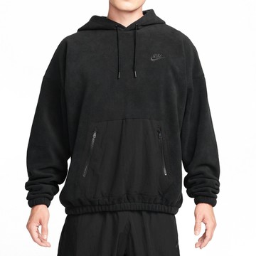 NIKE 帽T CLUB+ 黑 羊羔絨 拉鍊 連帽 上衣 男 FB8389-010