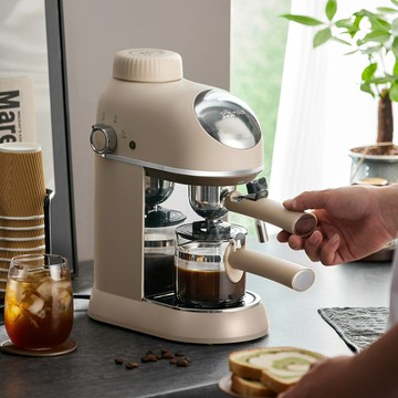 免運 開立發票 咖啡機 KFJ-P02T7家用意式半自動萃取 辦公室蒸汽一體機磨豆咖啡機