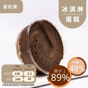 米林香 無麵粉無糖巧克力冰淇淋蛋糕一盒116大卡|淨碳3.2g 無澱粉 冰淇淋 蛋糕甜點