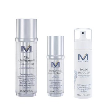 【MAINTENON 曼特儂】白玫瑰植萃菁露＋冰晶彈力蝸牛精華＋EGF光速乳 青春永駐三套組