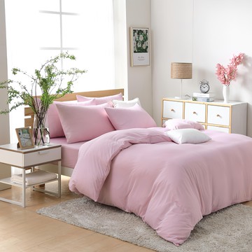 LAMINA 樂米娜 涼感針織條紋單人被套  粉色  150 x 210cm