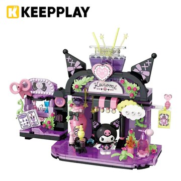 【正版授權】KEEPPLAY 積木公仔 三麗鷗 商店街系列 酷洛米 神秘香薰店 益智玩具 玩具 庫洛米 Kuromi 啟蒙積木 Qman - 323257