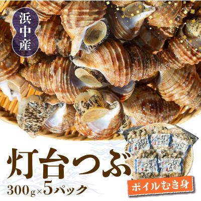 ふるさと納税 浜中町 北海道浜中産　灯台つぶ(ボイルむき身)　300g×5パック