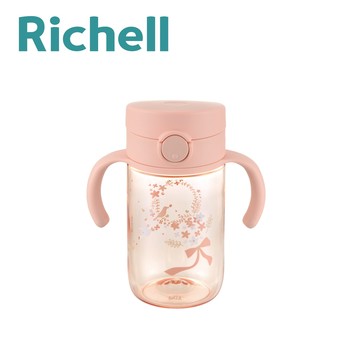日本 Richell 利其爾 - 幻夢之翼直飲水杯 320mL-粉-320ml