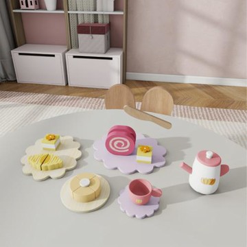 兒童過家家仿真類木質甜點切切樂切菜板女孩平面廚房玩具跨境現貨