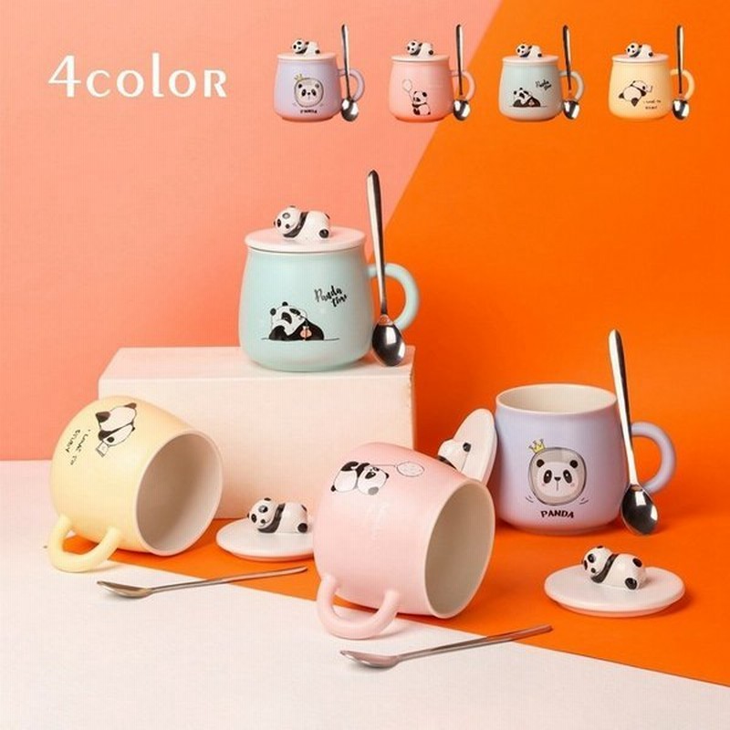 マグカップ おしゃれ パンダ マグカップ 蓋付き 可愛いパンダ 陶器製 食器 コーヒーカップ ティーカップ スープマグ お洒落 マグカップ 大きい 大容量 新生活 通販 Lineポイント最大0 5 Get Lineショッピング