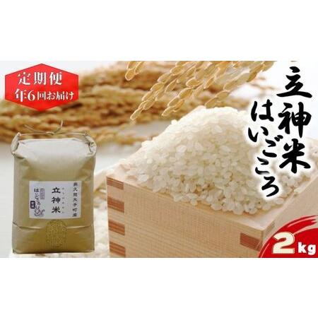 ふるさと納税 立神米はいごころ（玄米）定期便 2kg 6回お届け 茨城県 大子町 米 茨城県大子町