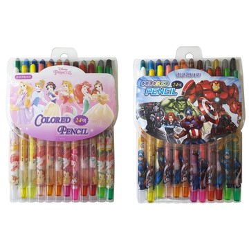 Disney 迪士尼 旋轉蠟筆組 24色  1組  迪士尼公主 + 復仇者聯盟