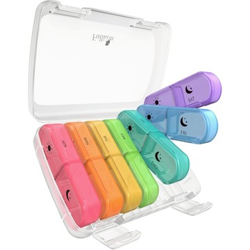 樺峰國際💊臺灣現貨💊Fullicon 特大容量 7 日早晚雙時段藥盒 早晚分格 一週備藥 超大空間 正公司貨 輕便好攜帶