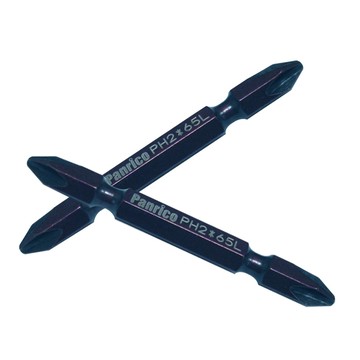 Panrico 百利世 藍金鋼雙頭起子頭 S2合金鋼材質 PH2x65mm長 10支入 台灣製造