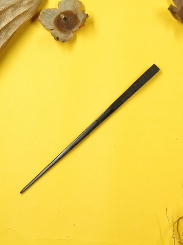 手工孤品原創新中式古樸漢服雕刻自然肌理紫光檀木頭木質短髮簪子
