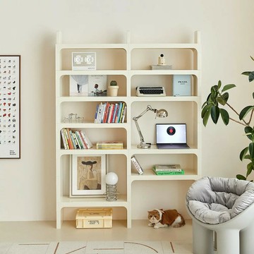 北歐創意中古書架自由組合書櫃家用落地式網紅ins多層收納置物架