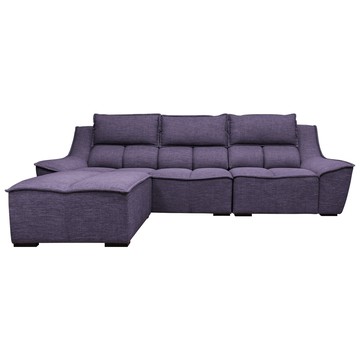 ASSARI-奧里歐涼感耐磨防潑水機能L型布沙發葡萄紫