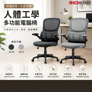 RICHOME 盧卡斯人體工學椅-2色 人體工學椅 辦公椅 電腦椅 CH1400