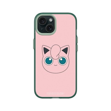 iPhone 15 Clear 憂墨綠 - 寶可夢 Pokemon - 大臉系列-胖丁