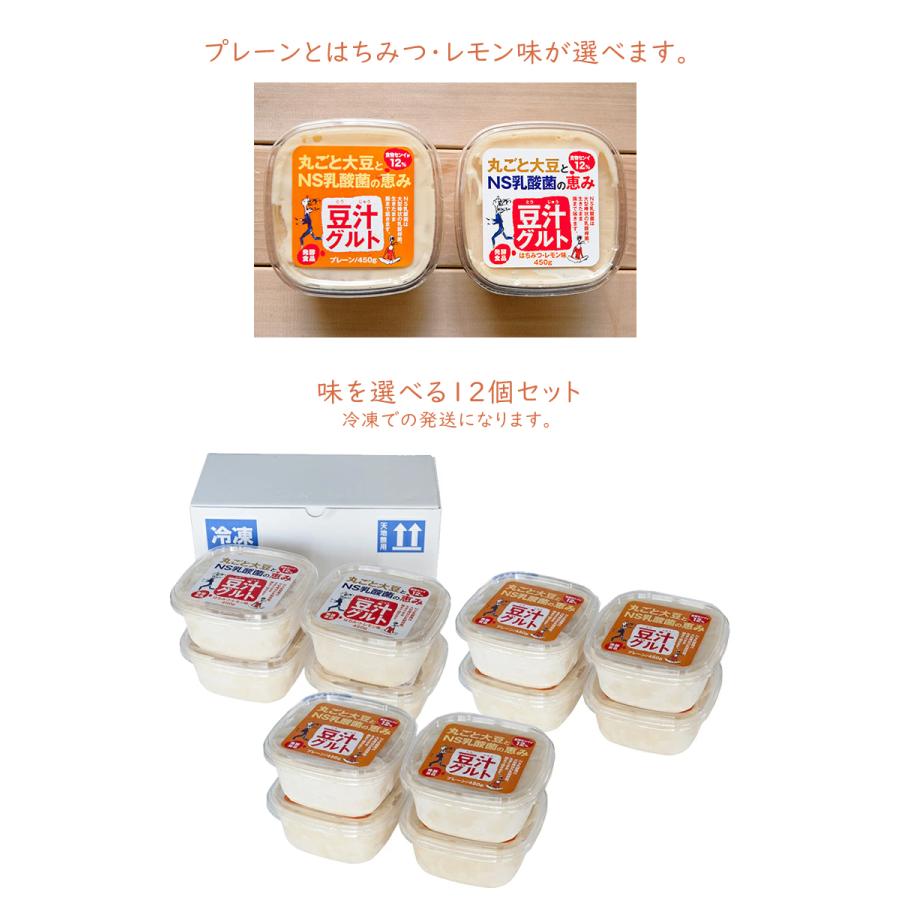 豆汁グルト とうじゅうぐると 450g 味を選べる12個セット 冷凍 プレマラボ 発酵食品 豆乳ヨーグルト 大豆 イソフラボン 乳酸菌