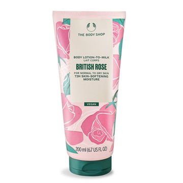 *THE BODY SHOP 英皇玫瑰嫩膚身體潤膚乳200ml