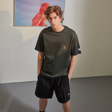 NBA 落肩 口袋 短袖上衣 金塊隊