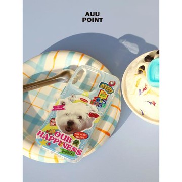 AUUPOINT適用蘋果15promax夏日小狗可愛雙層殼磁吸殼藍色按鍵手機殼14pro個性雙層卡通可愛圖案13原創手機殼