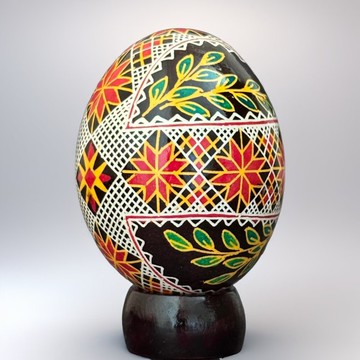 烏克蘭復活節彩蛋 純手工彩繪雞蛋殼 胡特爾式彩蛋