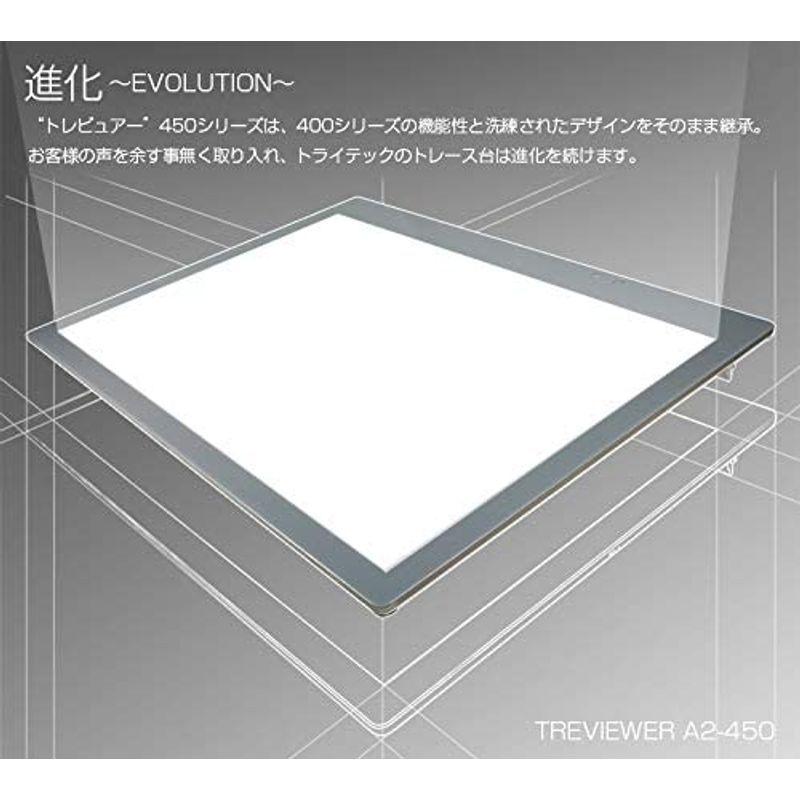 日本製薄型10mm7段階調光機能付きA2サイズ LED 薄型トレビュアー トレース台 保護シート付き A2-45