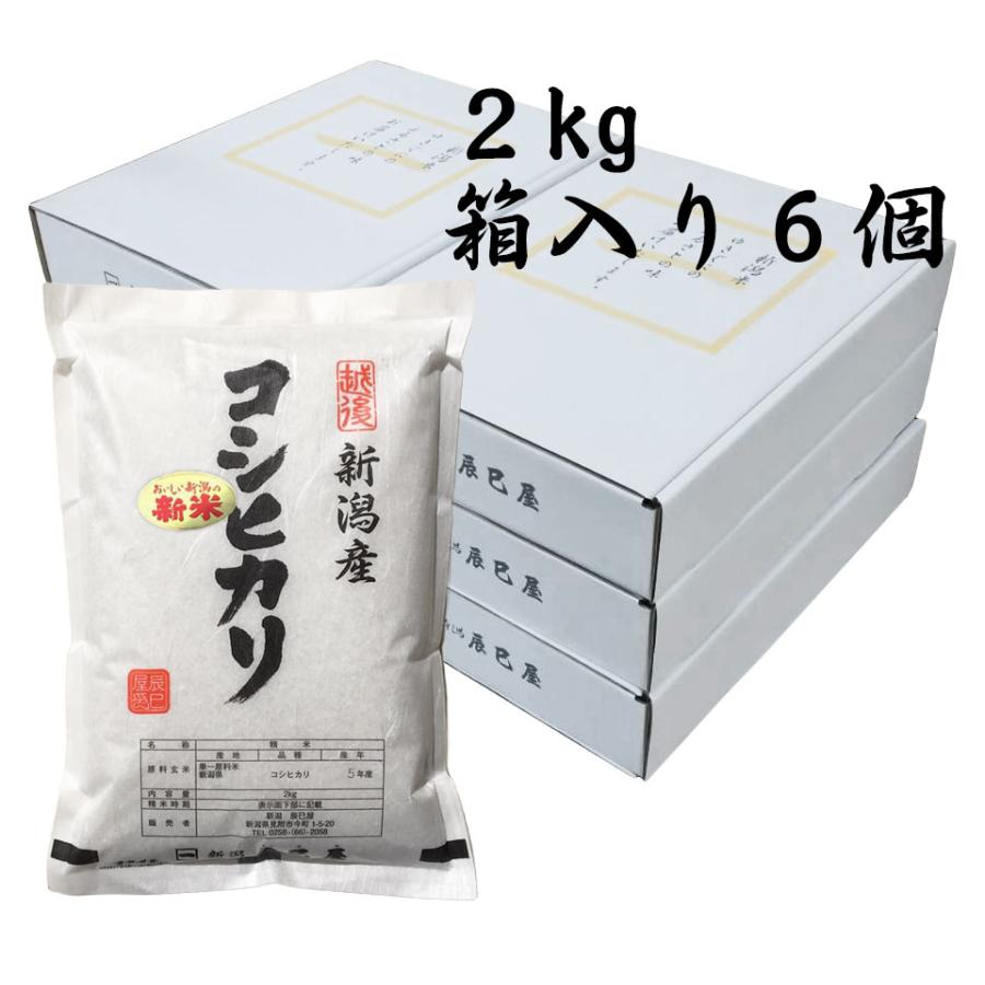 新米 新潟県産 コシヒカリ 白米 2kg 箱入り 6個 令和5年産 お米 御贈答におすすめ 