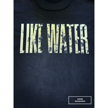 E7th.厚磅復古洗舊英字短T-黑(E7S80522503)