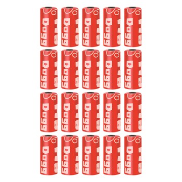 毛皇上 寵物撿便袋 加厚款  1組  20捲  紅色