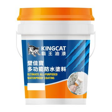 KINGCAT 貓王油漆 壁佳寶多功能防水塗料 K1-680-13  礦銀灰  3785ml  1桶