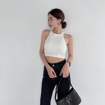 【Aa.chic熱賣商品】簡約短版削肩罩杯背心(五色).實拍/背心/BRATOP/短版/附罩杯【C151364】