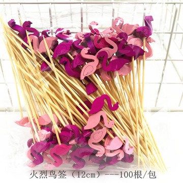 一次性水果簽花簽竹簽家用點心牙簽藝術雞尾酒簽裝飾糕點竄簽