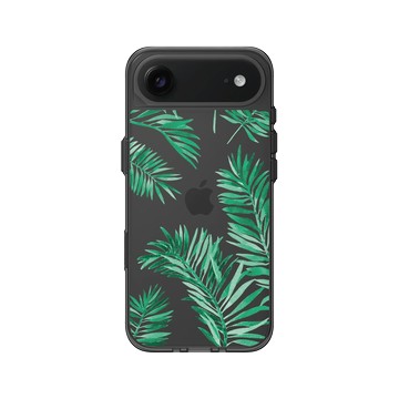 iPhone Air Clear (相機按鈕) 酷墨灰 - 花花草草 / Flowers & Plants - 草綠系列-綠葉1