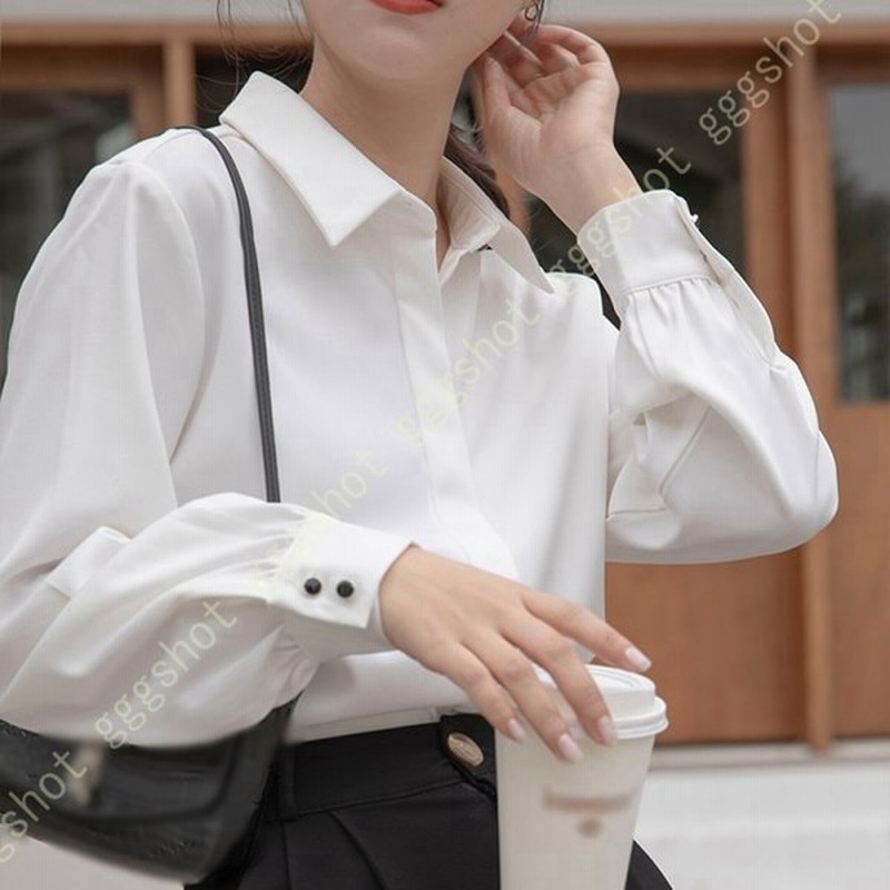 シャツレディース レディース フォーマルシャツ 立ち襟 ビジネス トップス ポリエステル 長袖 事務服 制服 白シャツ リクルート オフィス 会社 ブラウス 通販 Lineポイント最大0 5 Get Lineショッピング