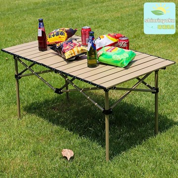 【一秒速開便攜】戶外摺疊桌 蛋卷桌 露營桌 野餐桌 擺攤桌 鋁合金材質 輕量承重強 戶外露營/夜市擺攤/自駕遊必備