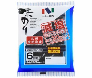 ニコニコのり 有明海産減塩味付のり6束 6袋詰(12切5枚)×10袋入｜ 送料無料