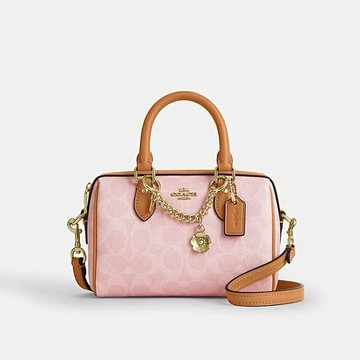 COACH  Mini Rowan SIGNATURE 波士頓斜挎包 CEK79/CEK81(現+預購) 【 菲尼斯 國際精品 ★ 疊加現抵$1300 】 女神手袋
