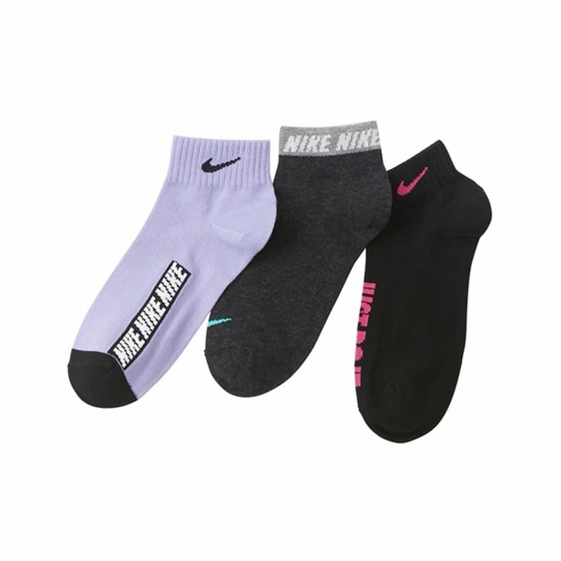 Nike 女の子 ショートソックス3足組 19 21cm キッズ靴下 Kid S Socks 通販 Lineポイント最大1 0 Get Lineショッピング