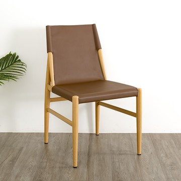 【多瓦娜】棠寶馬鞍皮餐椅-兩色(休閒椅/椅凳/椅子)咖啡色