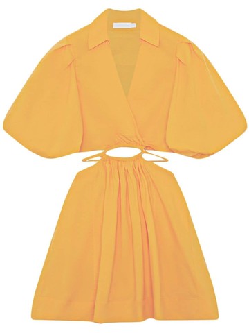 Simkhai - Aulora cutout poplin minidress - women - Cotton/Polyester - XS - Yellow
