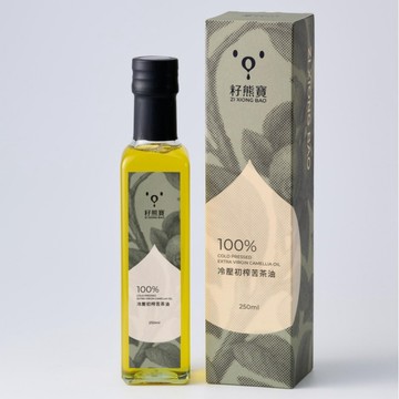 籽熊寶 冷壓初榨苦茶油 100%苦茶籽 250ml/瓶 *2入（贈送【蓮心園X籽熊寶】公益聯名手工皂 隨機款式1個）