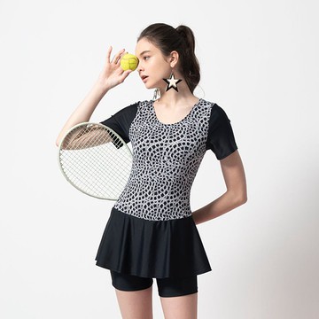 MIT 大女連身四角泳裝 - 5L 加大尺碼