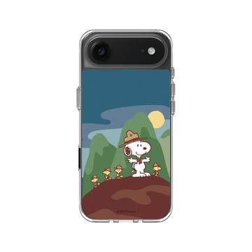 iPhone Air Clear Case（相機按鈕） 透明 - 史努比 Snoopy - 登山之旅