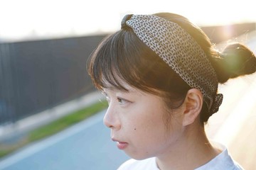 古董領帶改造復古鐵絲髮帶-銀白黑拼接-/領巾髮飾兩用