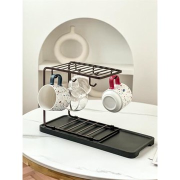 進門鑰匙掛架置物架托盤杯架家用咖啡杯碟水杯茶杯馬克杯收納架